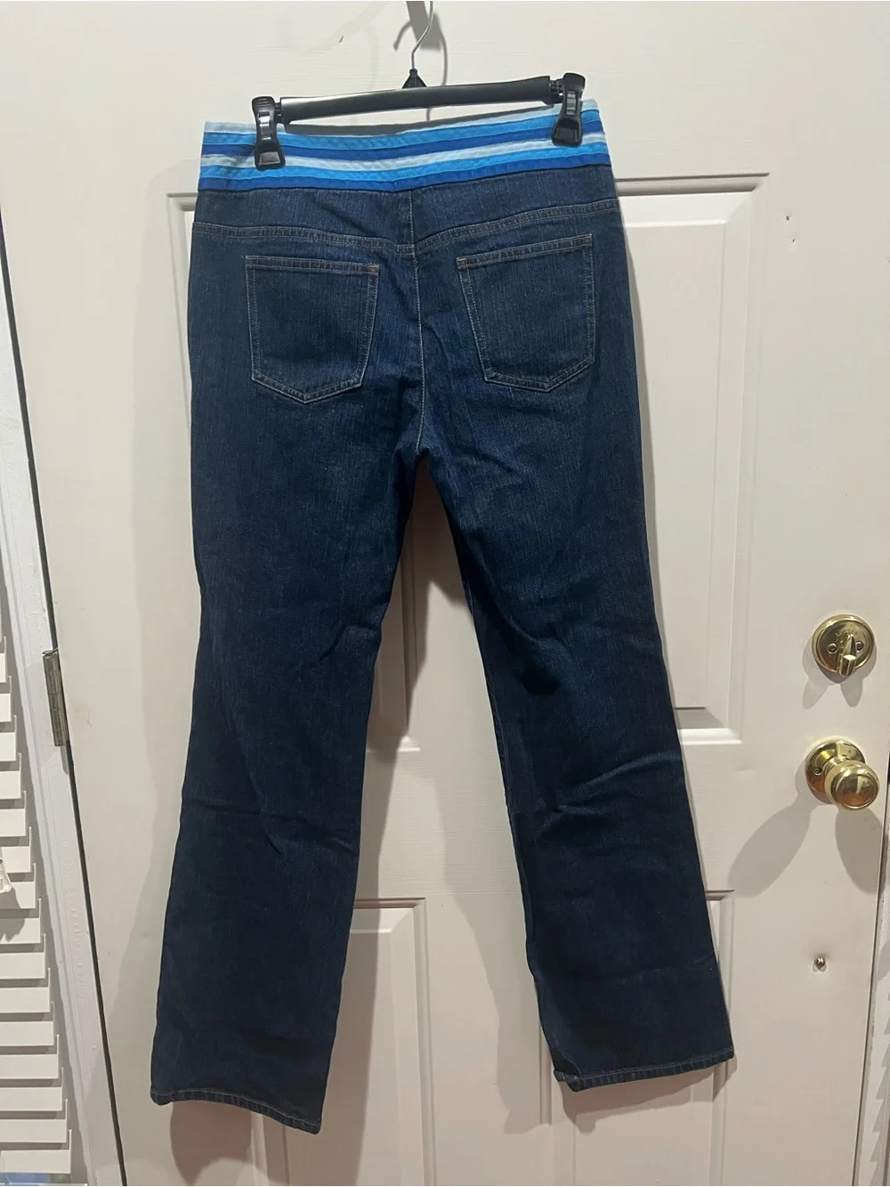 Michael Kors Dark Denim Jeans with Blue Accent Waistband